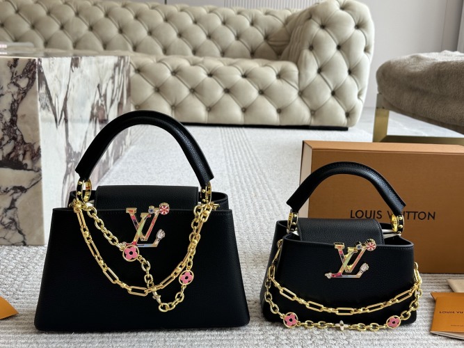 Louis Vuitton Capucines: Elegant Top-Handle Bag with Iconic LV Charm 1 Louis Vuitton Capucines: Elegant Top-Handle Bag with Iconic LV Charm
