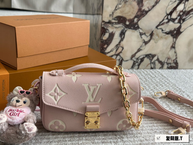 Louis Vuitton Metis Small Pink Crossbody Bag with Chain and Strap 1 Louis Vuitton Metis Small Pink Crossbody Bag with Chain and Strap