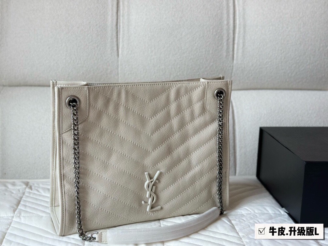 Yves Saint Laurent Niki Shopping Bag, Medium Size, Tote, Shoulder & Crossbody