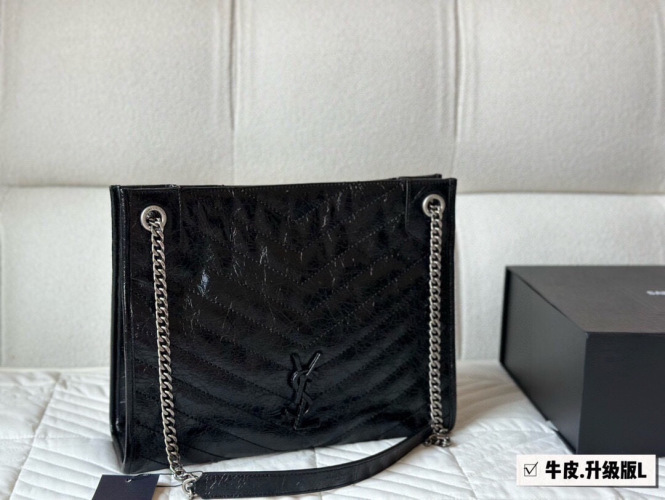 Yves Saint Laurent Niki Shopping Bag - Medium Size, Lightweight Tote 1 Yves Saint Laurent Niki Shopping Bag - Medium Size, Lightweight Tote