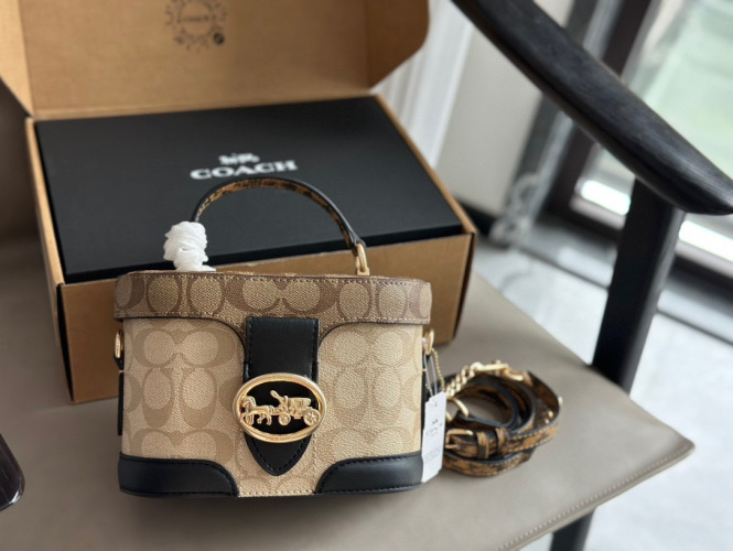 Coach Georgie Box Crossbody Bag in Signature Canvas, Limited Edition 1 Coach Georgie Box Crossbody Bag in Signature Canvas, Limited Edition