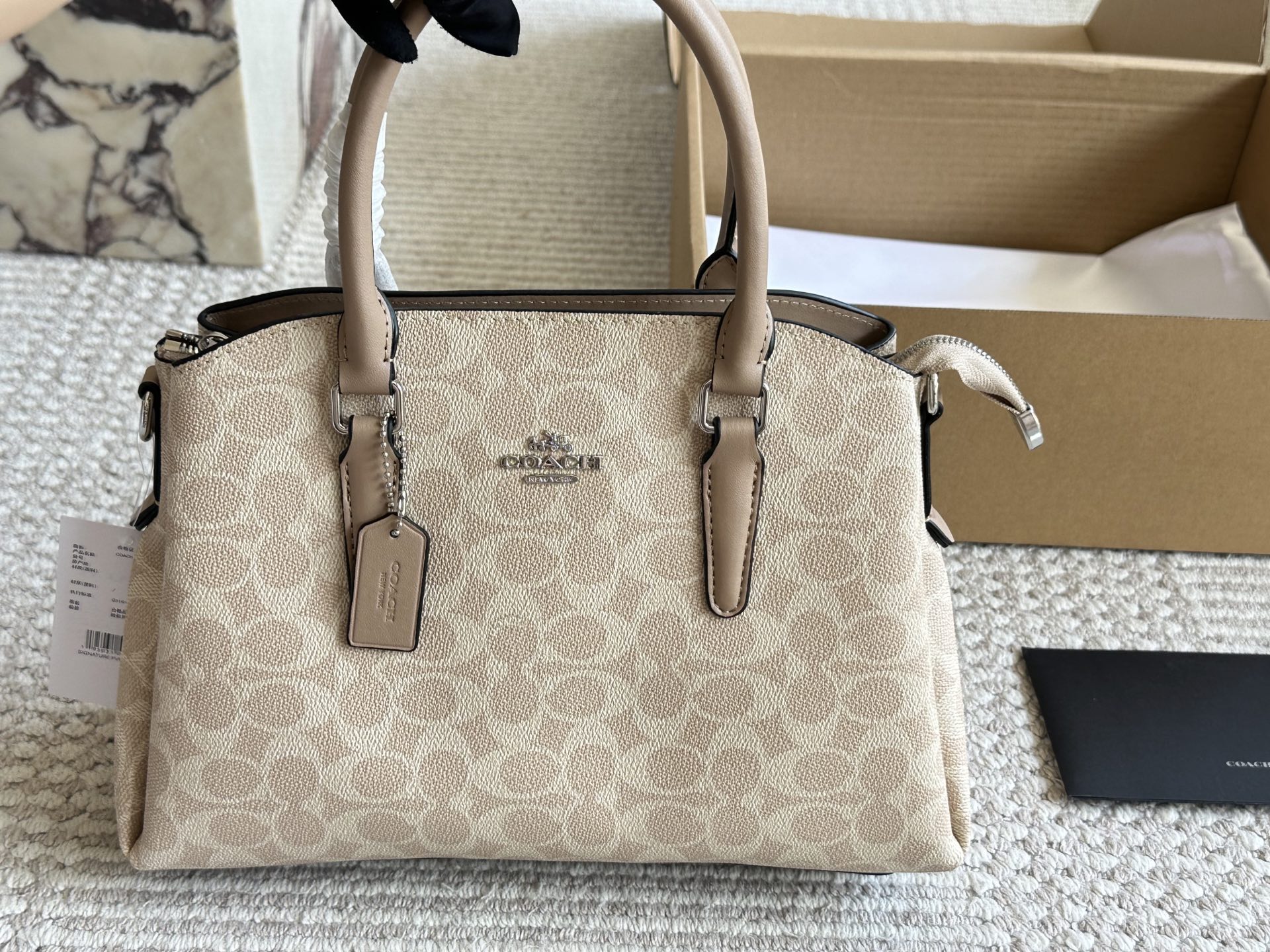 COACH/Coach Georgia bolso de hombro cruzado con estampado clásico, bolso de mano de estilo casual para el tra…