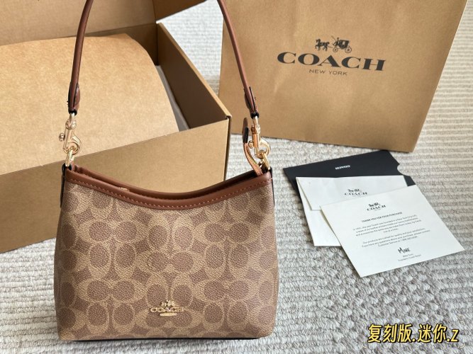 Coach Mini Wander Bag in Signature Jacquard, Tea Rose - Shoulder Bag 1 Coach Mini Wander Bag in Signature Jacquard, Tea Rose - Shoulder Bag