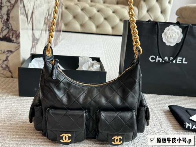 Bolso Hobo Chanel 25c de Piel Genuina, Estilo Hippie y Elegante 1 Bolso Hobo Chanel 25c de Piel Genuina, Estilo Hippie y Elegante