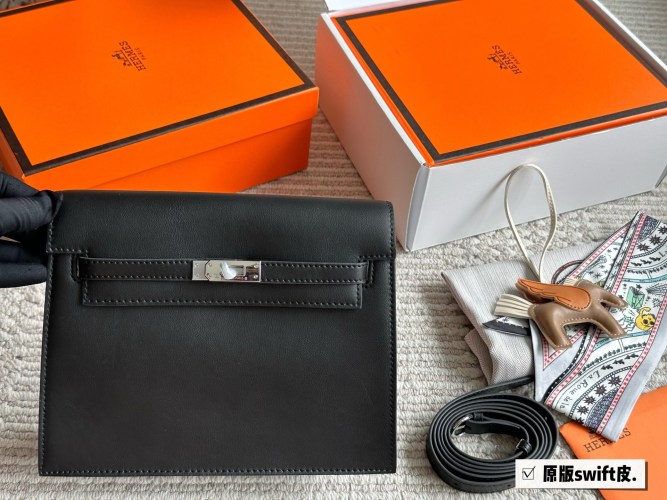 Kelly Danse Bag Swift Leather with Adjustable Strap and Iconic Design 1 Kelly Danse Bag Swift Leather with Adjustable Strap and Iconic Design