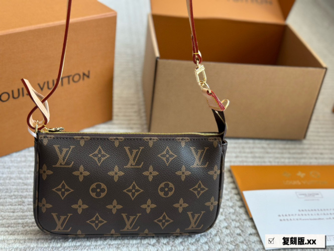 Louis Vuitton Monogram Canvas Mini Pochette Accessoires Crossbody Bag 1 Louis Vuitton Monogram Canvas Mini Pochette Accessoires Crossbody Bag