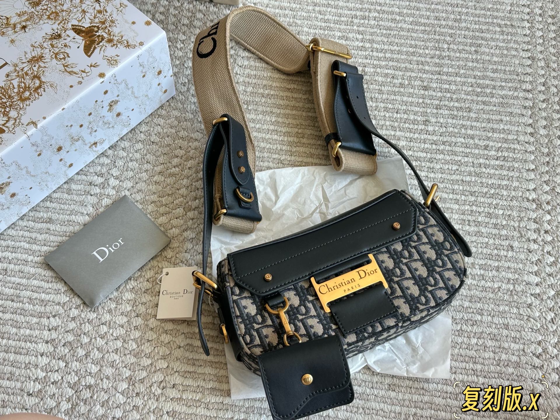 Dior New Street Chic Oblique Crossbody Bag with Airpod Pouch