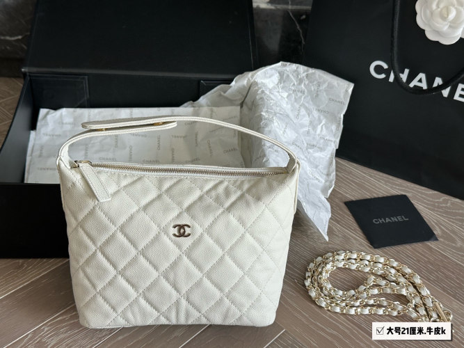 Chanel 25 Hobo Classic Chain Evening Bag, Lunch Box Design, 21cm, Beige 1 Chanel 25 Hobo Classic Chain Evening Bag, Lunch Box Design, 21cm, Beige