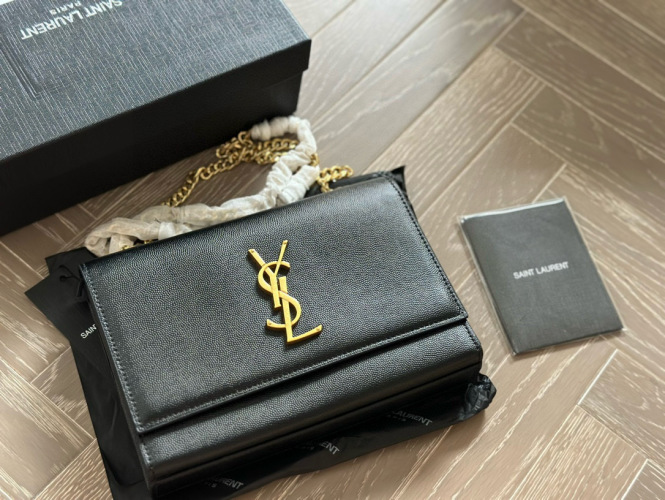 Saint Laurent Black Leather Kate Wallet on Chain Crossbody Bag 1 Saint Laurent Black Leather Kate Wallet on Chain Crossbody Bag