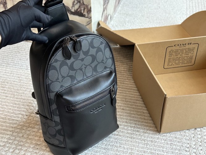 Coach Chest Bag/Crossbody Bag, Original PVC Fabric, New Style - Fashionable 1 Coach Chest Bag/Crossbody Bag, Original PVC Fabric, New Style - Fashionable