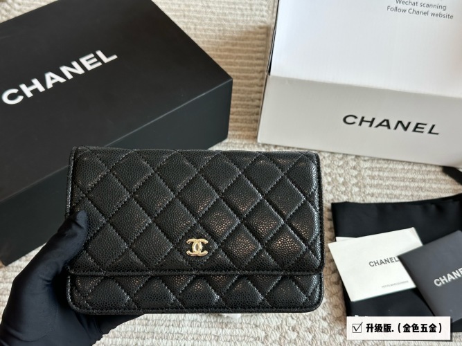 Chanel WOC 'Wallet on Chain' Flap Bag, Black Caviar Leather, Gold Hardware 1 Chanel WOC 'Wallet on Chain' Flap Bag, Black Caviar Leather, Gold Hardware