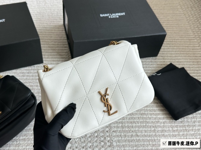 Yves Saint Laurent Jamie Mini Chain Bag Lambskin Leather in White 1 Yves Saint Laurent Jamie Mini Chain Bag Lambskin Leather in White