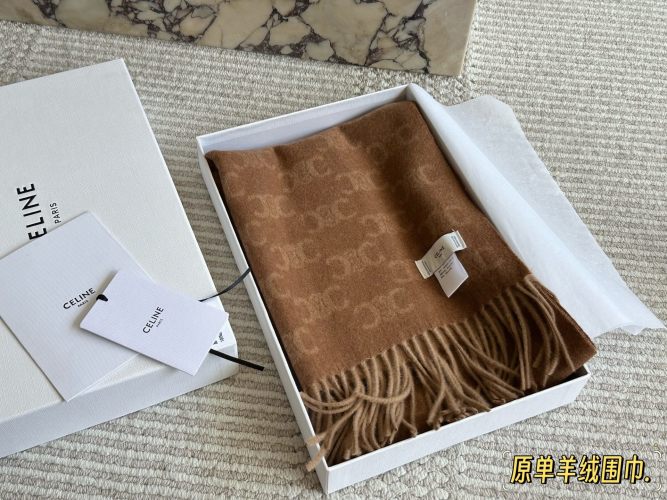 Celine Wool Scarf With Box, 180cm*38cm, Super Soft and Comfortable 1 Celine Wool Scarf With Box, 180cm*38cm, Super Soft and Comfortable