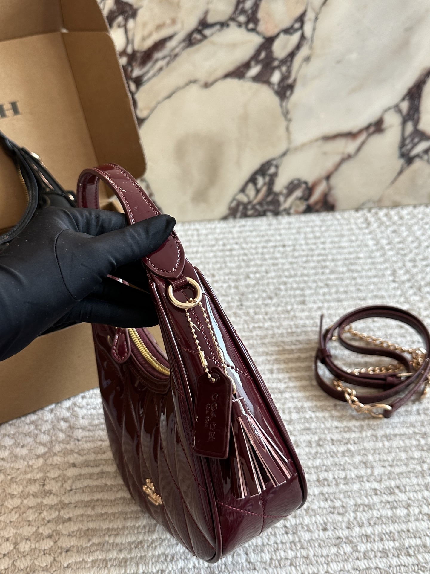 Con caja, medidas 20*12cm, Coach COACH nuevo, capacidad no subestimar, lleno de feminidad, elegancia y moda a la vez