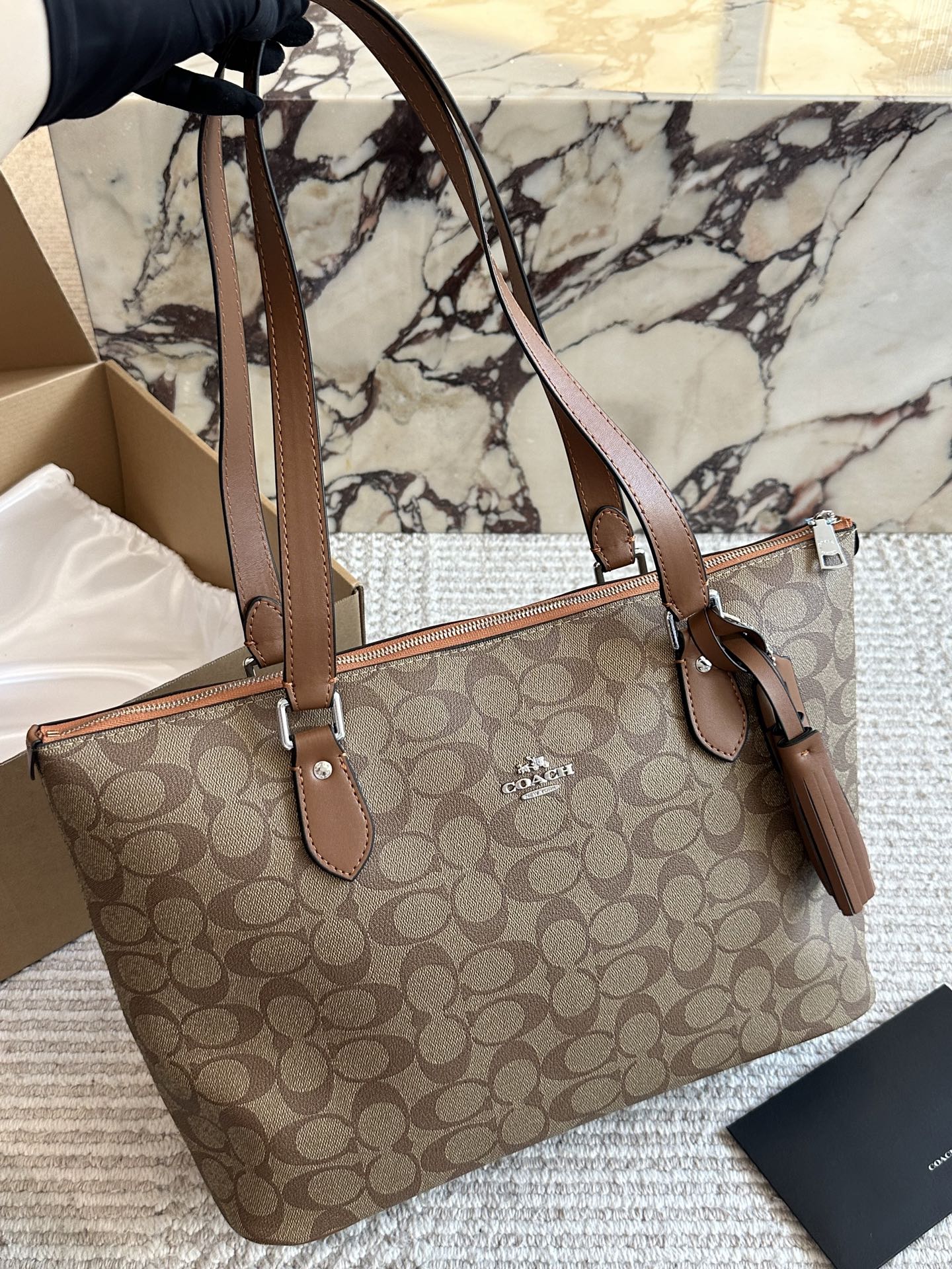Bolso con caja de avión ✈️ tamaño: 26 36cm, bolso tote/bolsa de compras con cremallera de una cara de la marca C, gran …