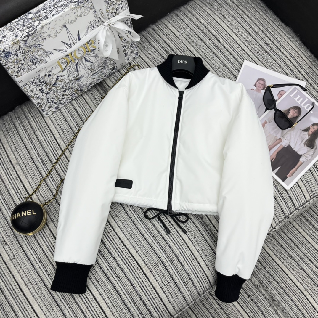 Dior Sale
 Clothing Coats & Jackets Black White Printing Cotton Fall/Winter Collection