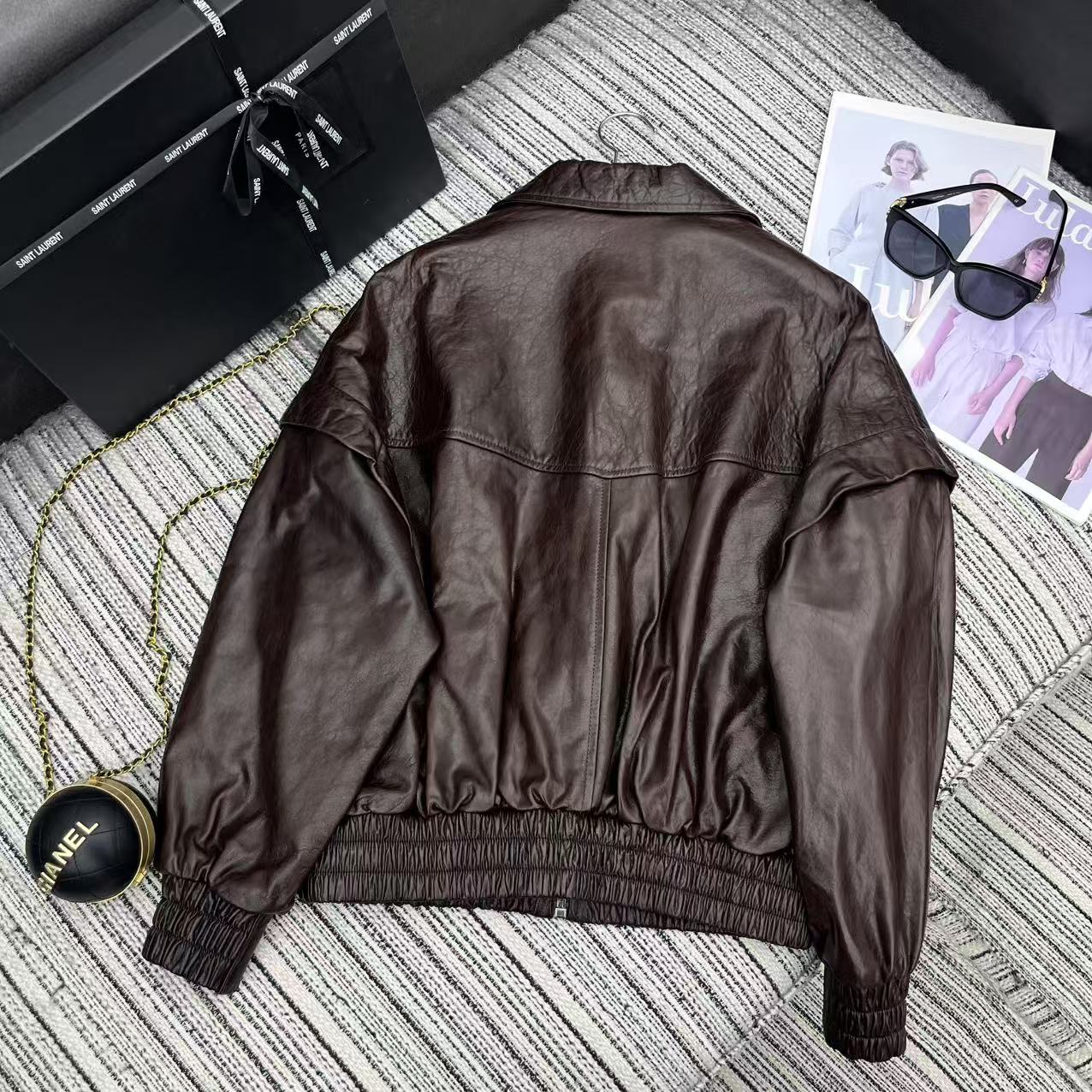 Yves Saint Laurent Vintage Lambskin Leather Jacket - Modern Retro Style 7 i1752911165325 3503 0 6