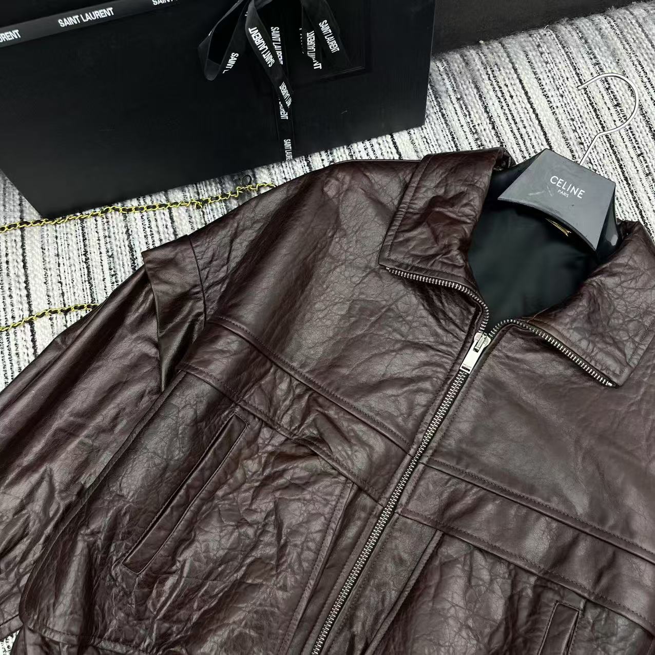 Yves Saint Laurent Vintage Lambskin Leather Jacket - Modern Retro Style 3 i1752911165325 5477 0 2