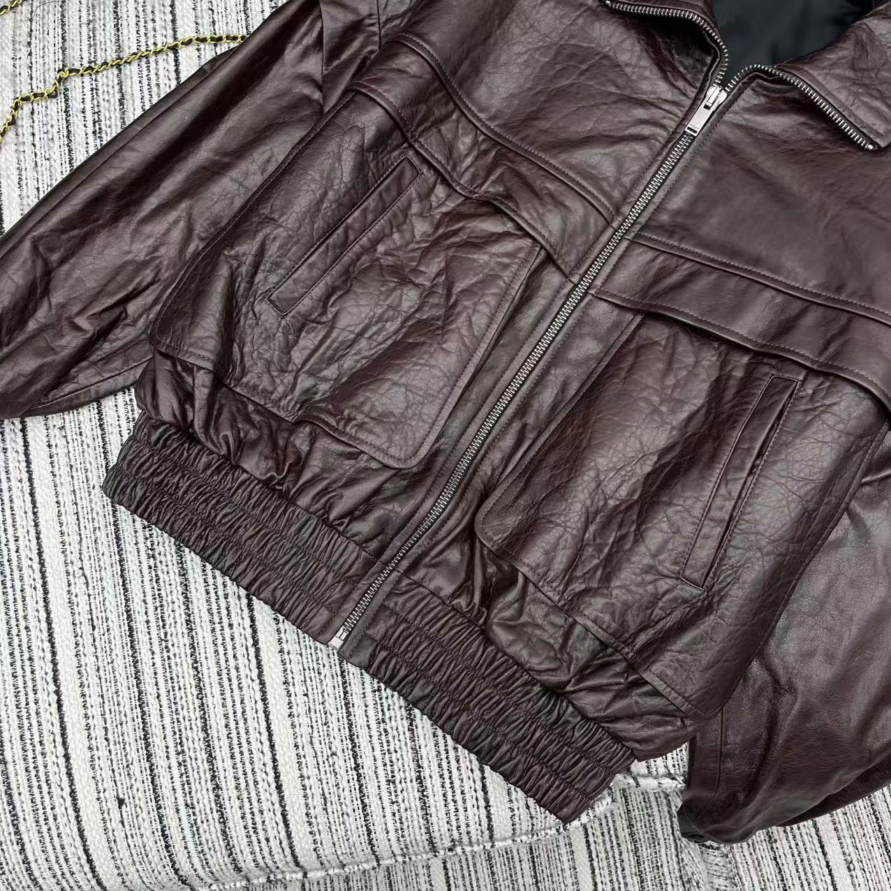 Yves Saint Laurent Vintage Lambskin Leather Jacket - Modern Retro Style 5 i1752911166154 8549 0 4