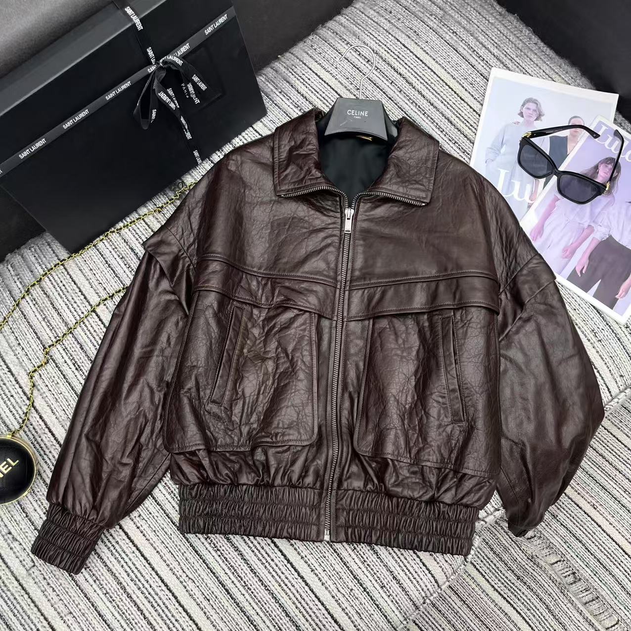 Yves Saint Laurent Vintage Lambskin Leather Jacket - Modern Retro Style 1 i1752911166156 5536 0 0