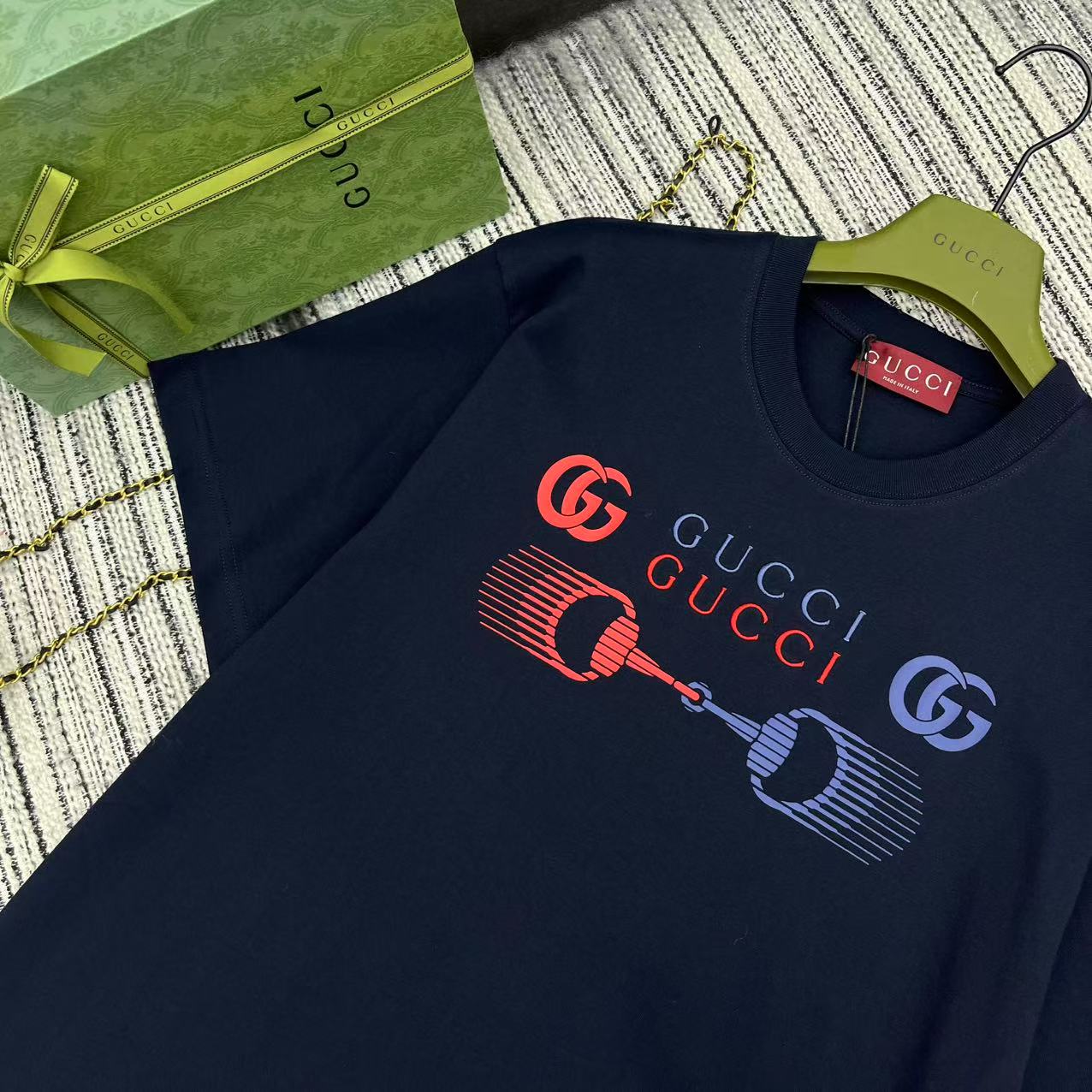 High-Quality Gucci 25SS Embroidered T-Shirt with Advanced Weaving and Printing Techniques - 图片 3
