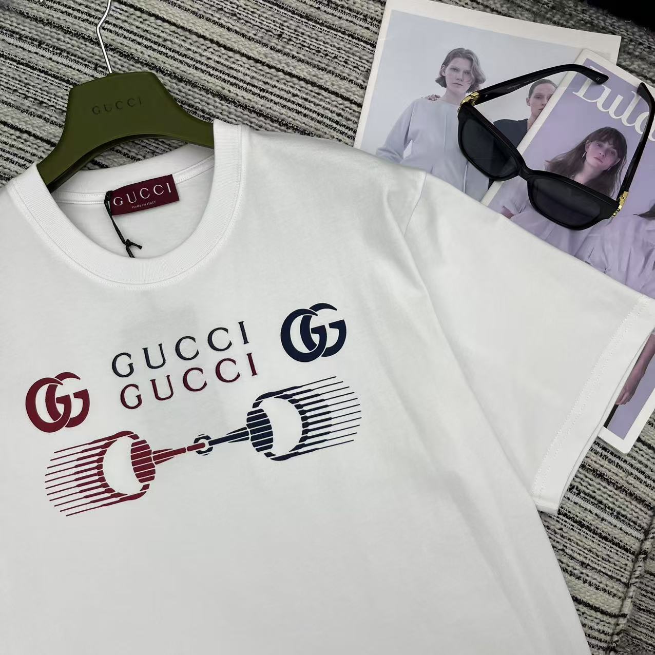 Gucc* 25Ss Spring/Summer Embroidered T-shirt: High-Quality, Exclusive Design, State-of-the-Art Production - 图片 5