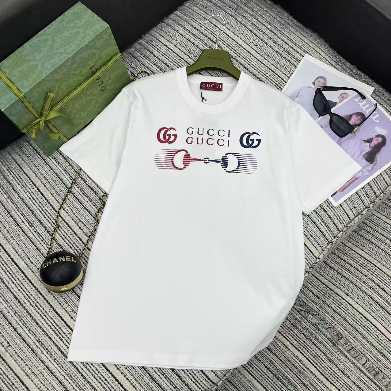 Gucc* 25Ss Spring/Summer Embroidered T-shirt: High-Quality, Exclusive Design, State-of-the-Art Production - 图片 1