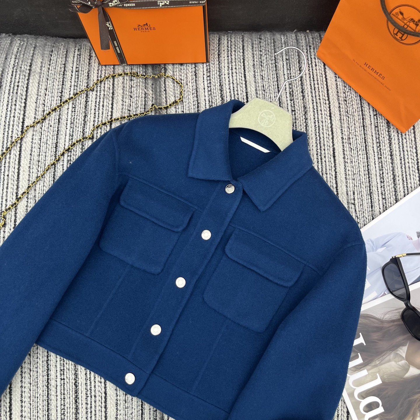 “High-End Wool Cowboy-Style Jacket for Her in Custom Colors: Early Autumn & Winter Series” - 图片 2