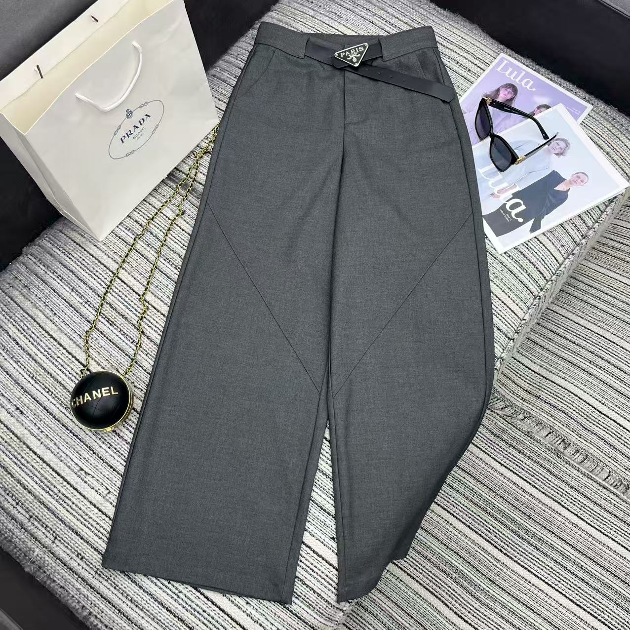 “25-Year Early Autumn Series Pra* New Suit Broad-Legged Pants with Custom Belts Review” - 图片 1
