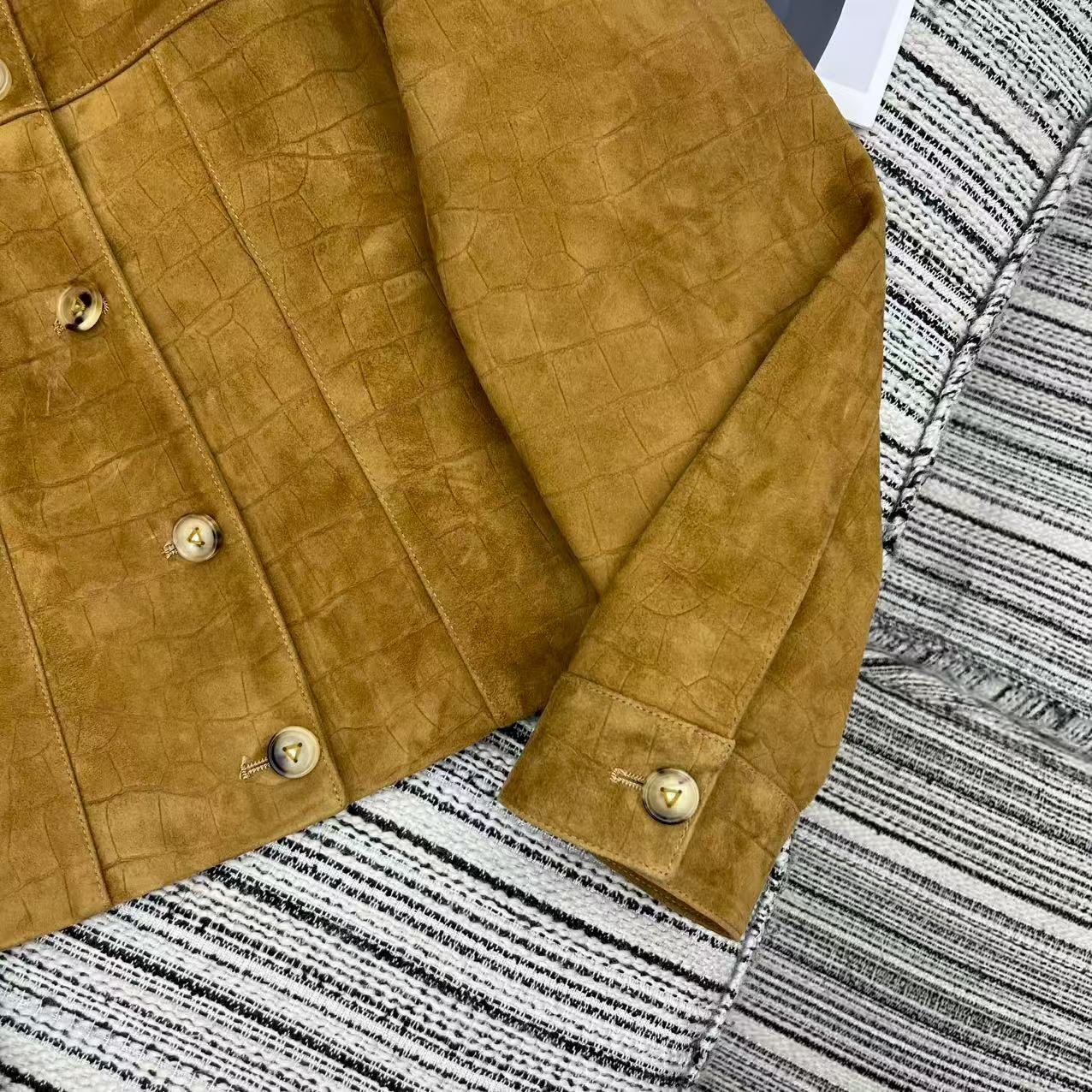 High-Quality 25-Year Autumn/Winter Series Lou* Gator Tweed Jacket with Dust-Proof Bags – 100% Velvet Sheep SML - 图片 9