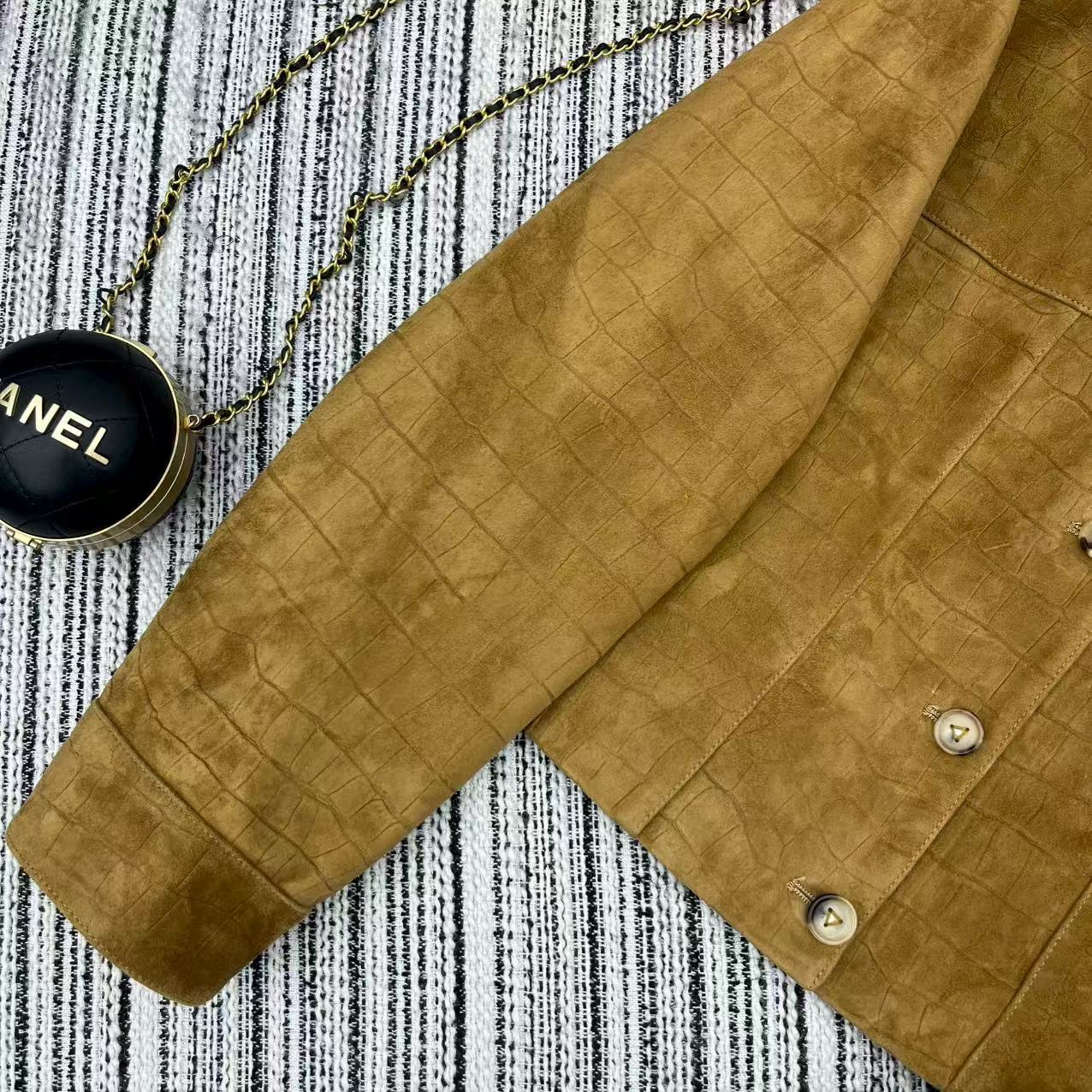 High-Quality 25-Year Autumn/Winter Series Lou* Gator Tweed Jacket with Dust-Proof Bags – 100% Velvet Sheep SML - 图片 6