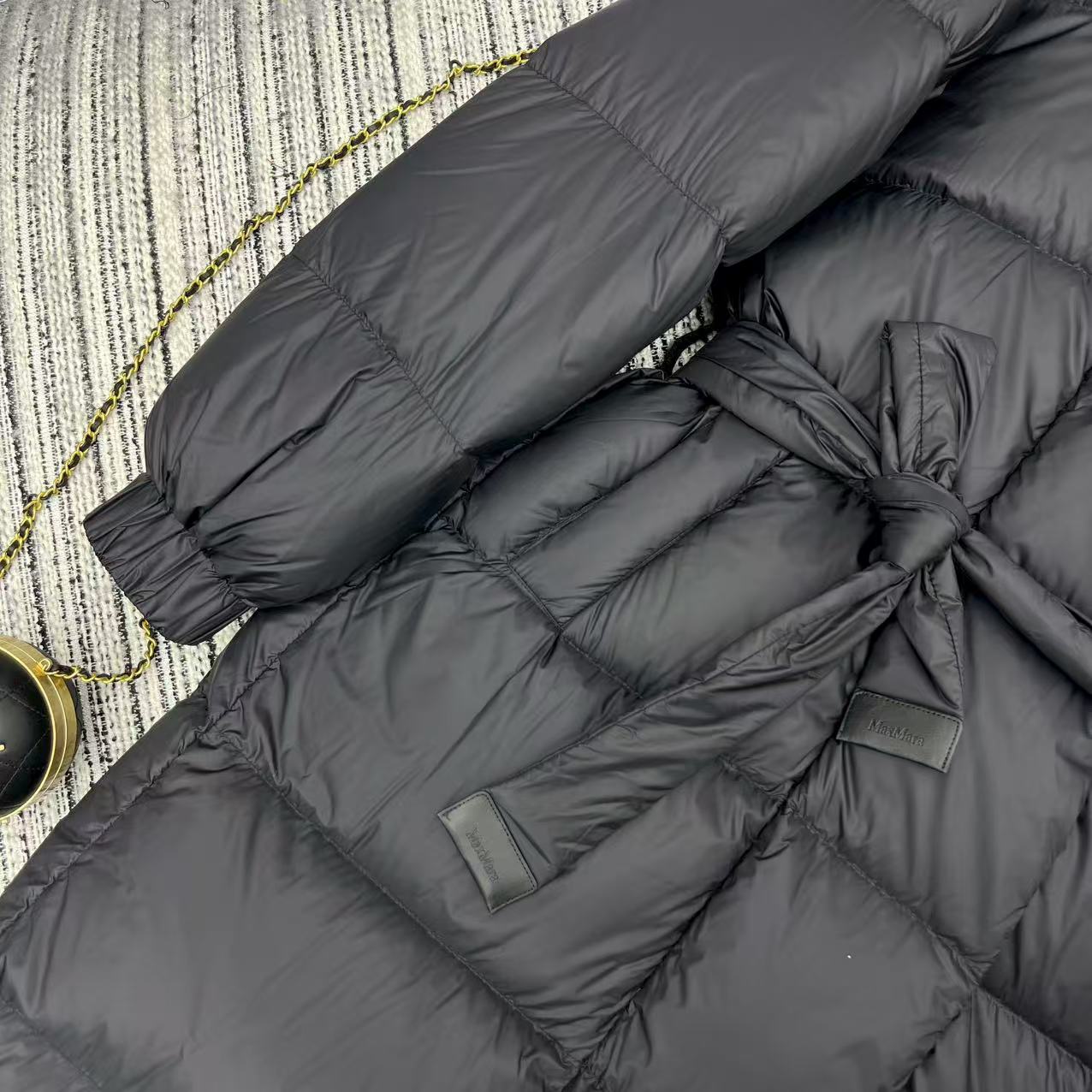 Stylish 25-Year Early Autumn/Winter Max’s Hat-and-Buff Coat with Belt-Tweet Design and Classic Pelvis Suffix - 图片 6