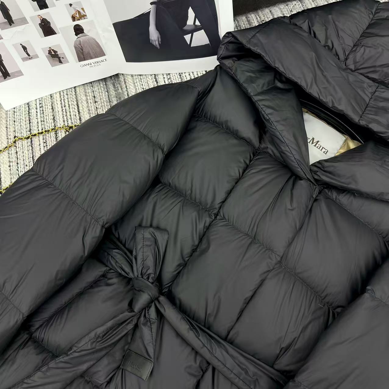 Stylish 25-Year Early Autumn/Winter Max’s Hat-and-Buff Coat with Belt-Tweet Design and Classic Pelvis Suffix - 图片 3