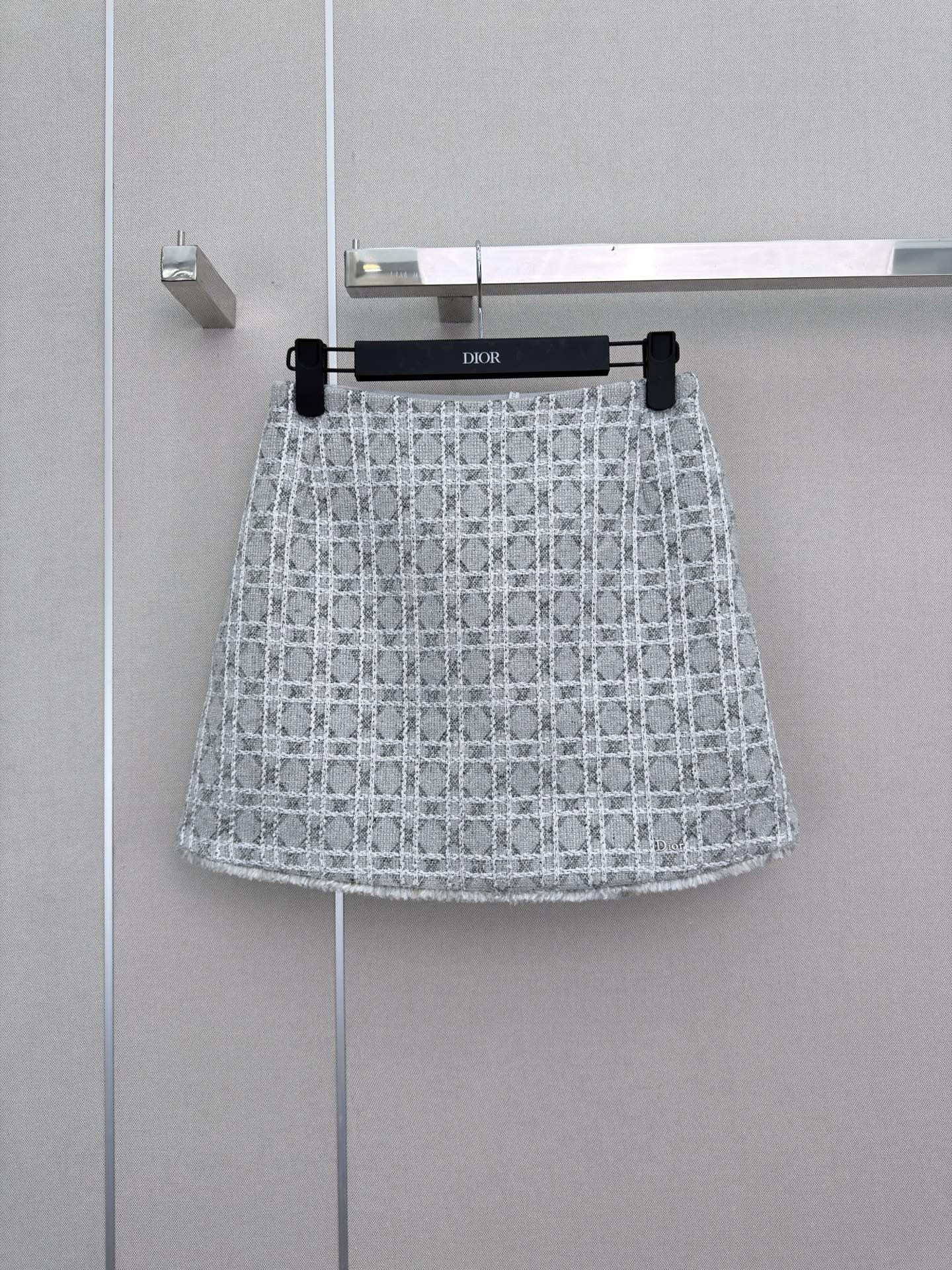 Dior Gray Monogram Mini Skirt