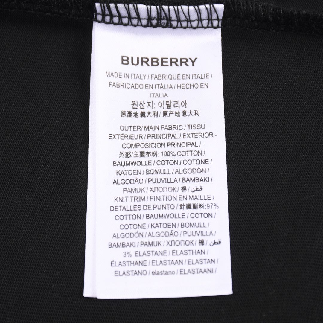 Burberry/巴宝莉 25ss 下摆格纹战马贴布短袖