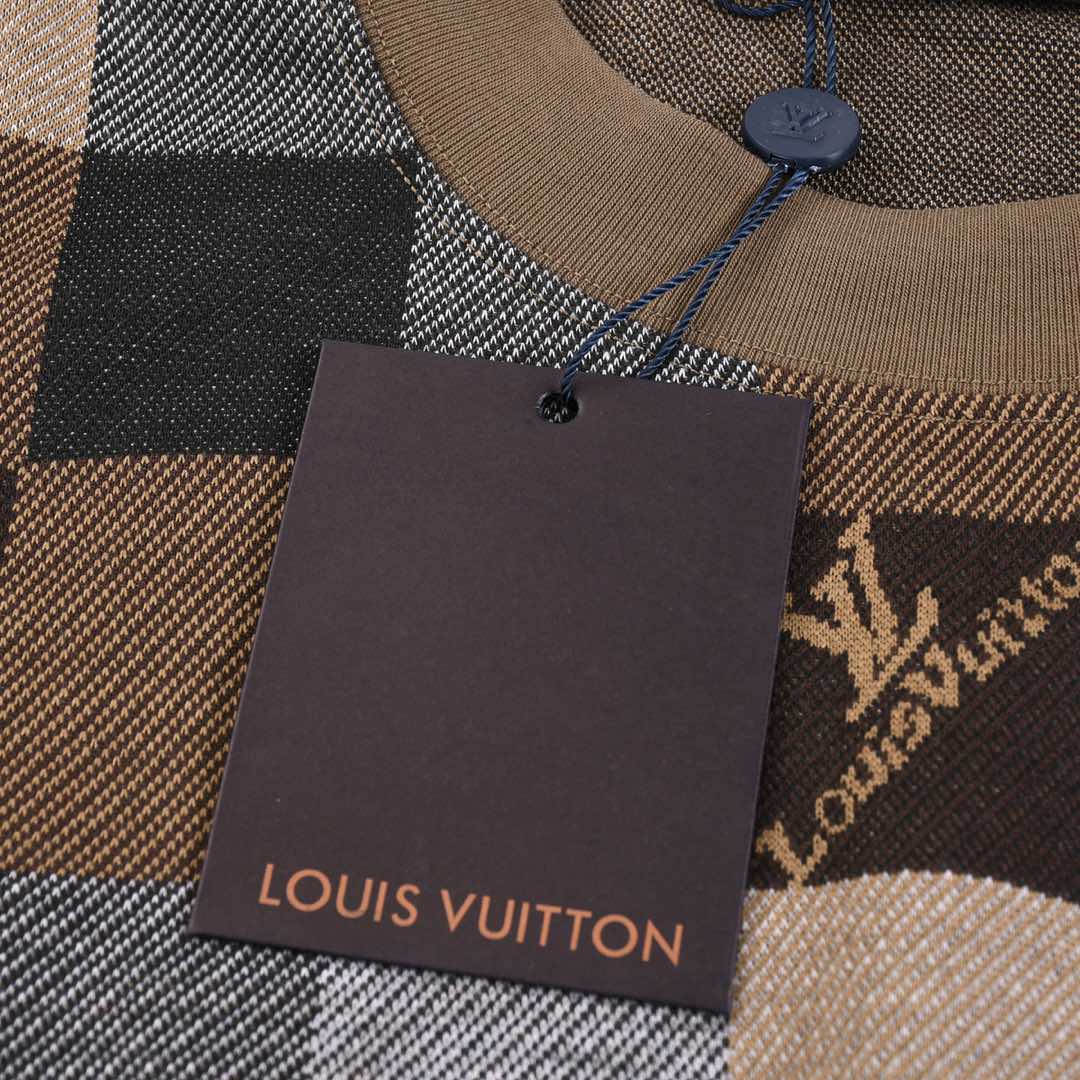 louisvuitt*路易威登25ss棋盘图案工艺短袖