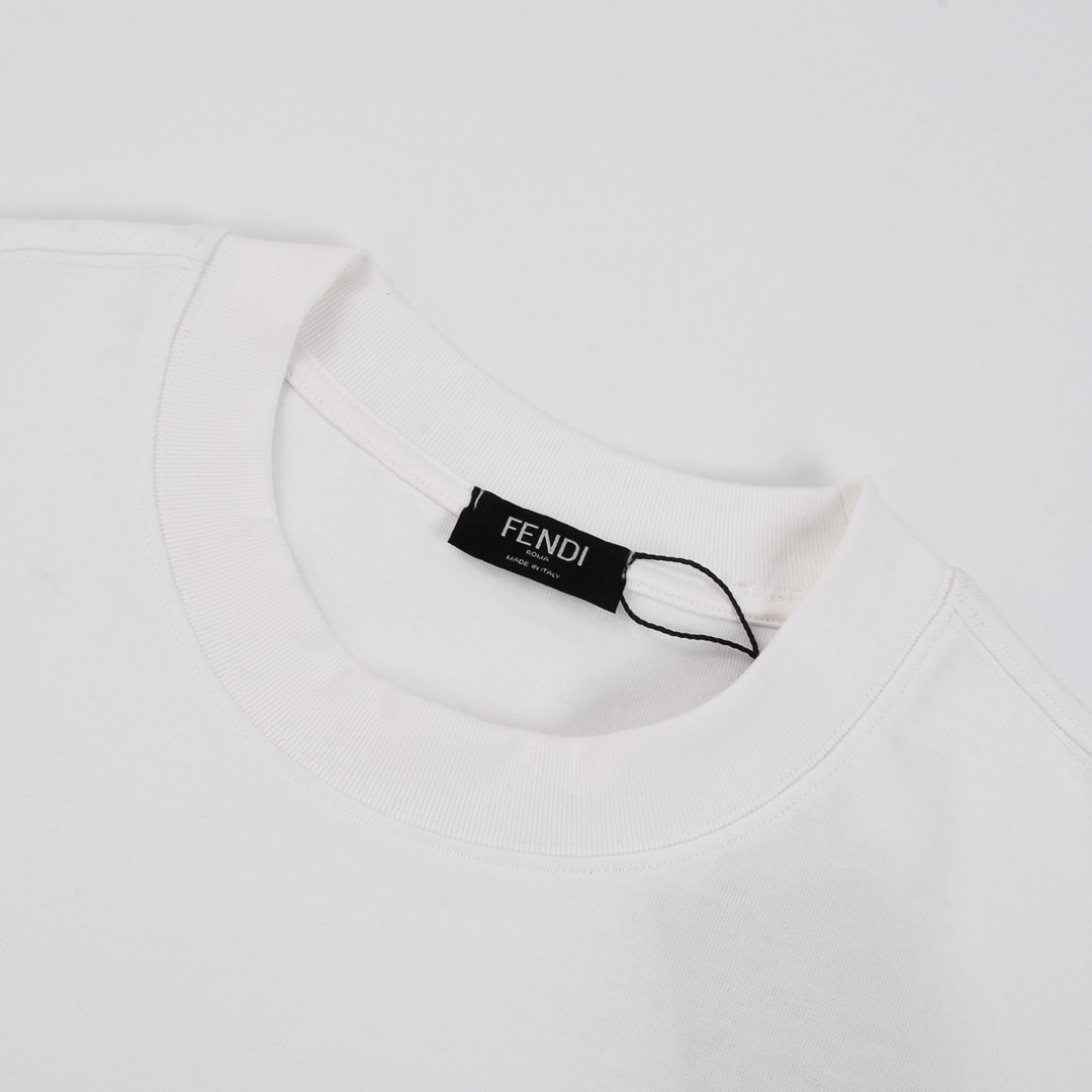 Fendi/芬迪 新拼色双FF手臂满印短袖