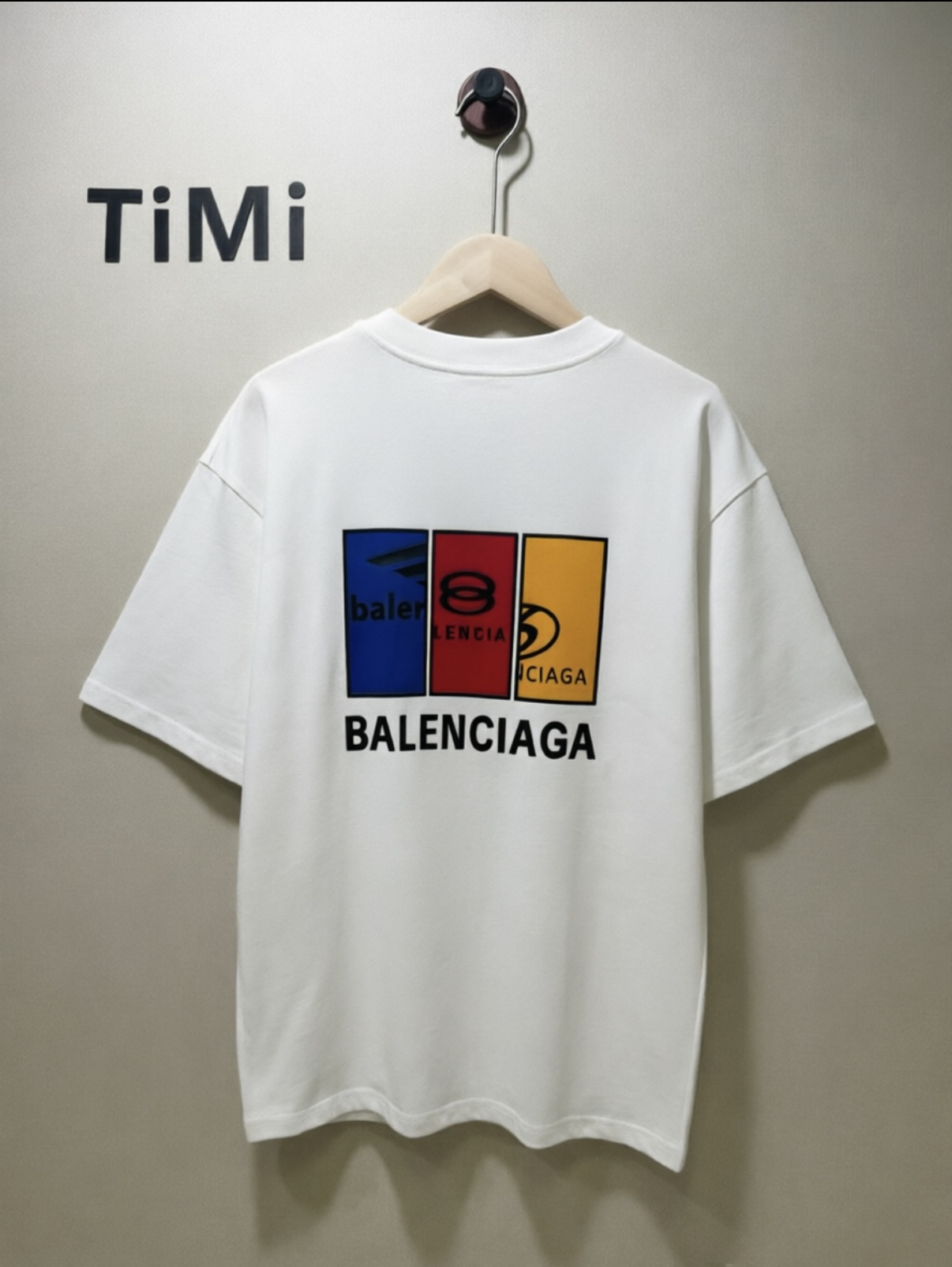 P70 número de modelo TM1029 BALENCIAGA estampado cuello redondo manga corta. Tejido: tejido de algodón puro de doble hi…