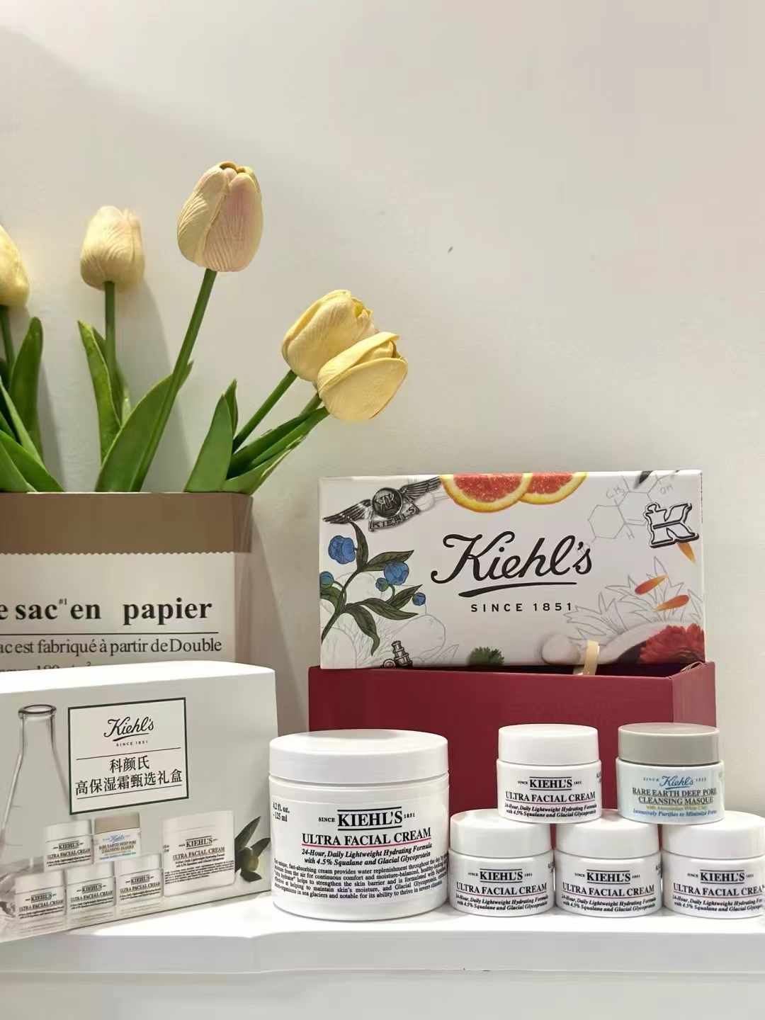 85. Set de regalo seleccionado de crema hidratante de Kiehl's 🔜 Versión Mingtong. ¡Alta calidad! 🇺🇸 KIEHL'S/Kiehl's …