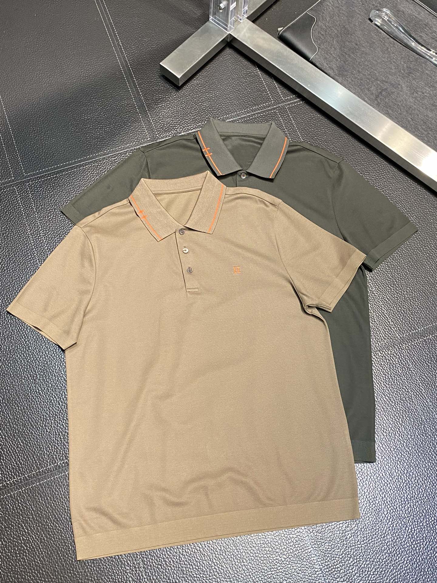 Hermes Clothing Polo T-Shirt Men Fashion Short Sleeve