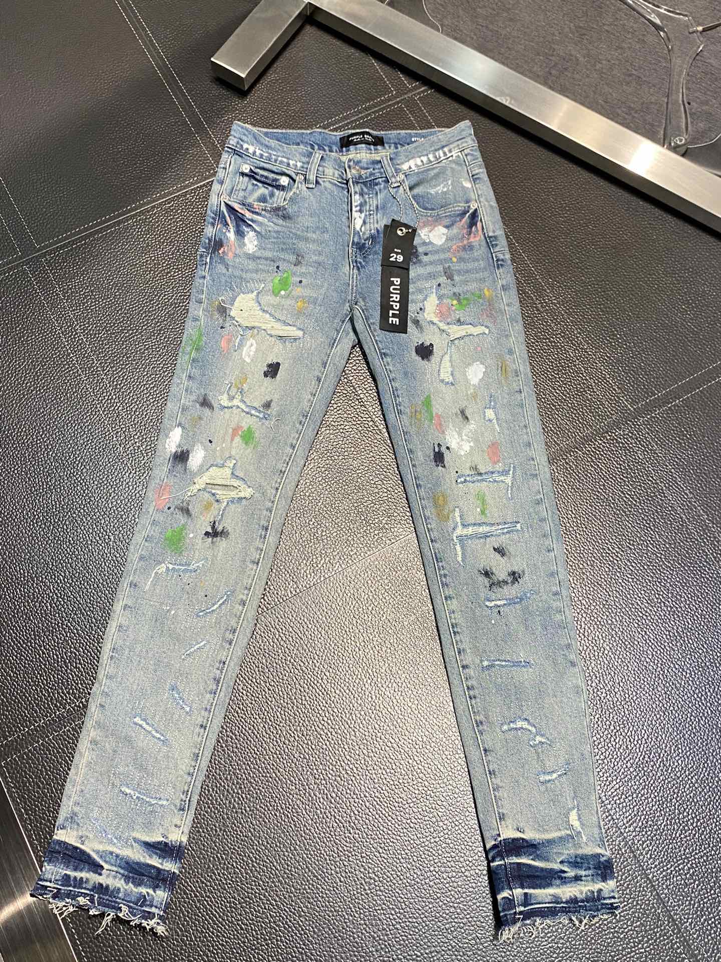  。PurPle Brand 独家专供新款 修身款 小直筒 牛仔裤，高端版本！专柜 面料 透气舒适度高，