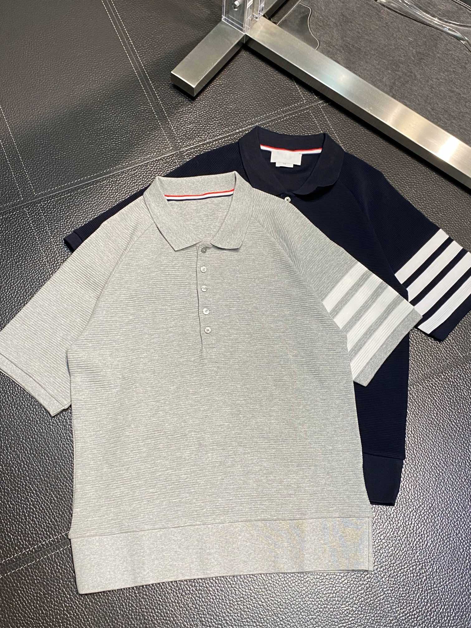 Thom Browne Kleding Polo T-Shirt Mannen Fashion Korte mouw