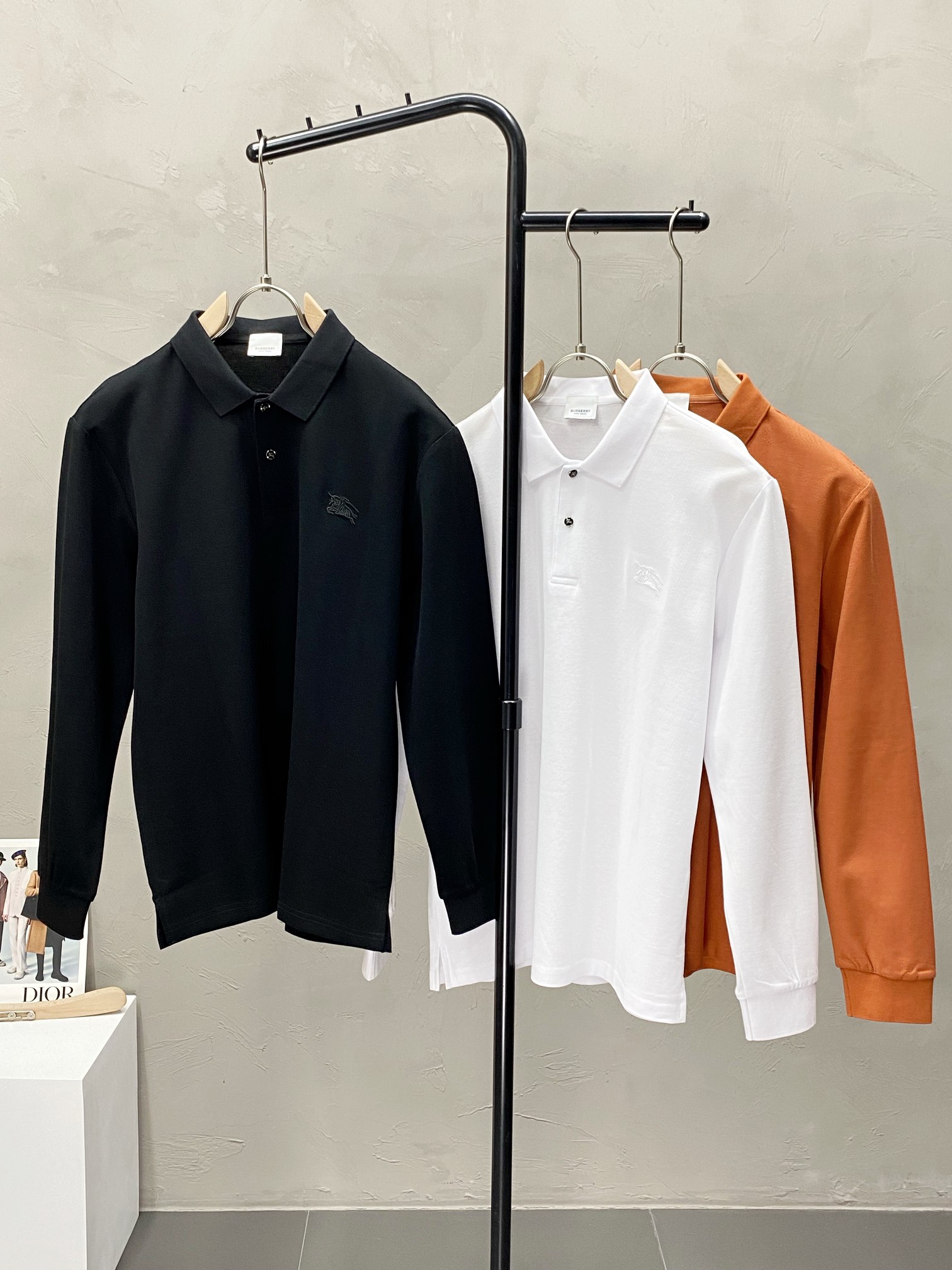 Burberry Clothing Polo Men Fashion Long Sleeve