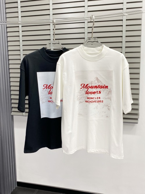 Moncler Men's Mountain Lovers Graphic Print Short Sleeve Casual T-Shirt 1 Moncler Men's Mountain Lovers Graphic Print Short Sleeve Casual T-Shirt