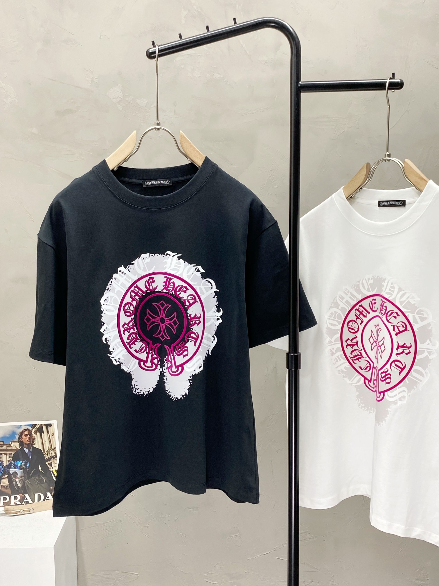    。Chrome hearts克罗心💥独家专供新款原单男士休闲春夏短袖 高端  高端版本 时尚百搭爆