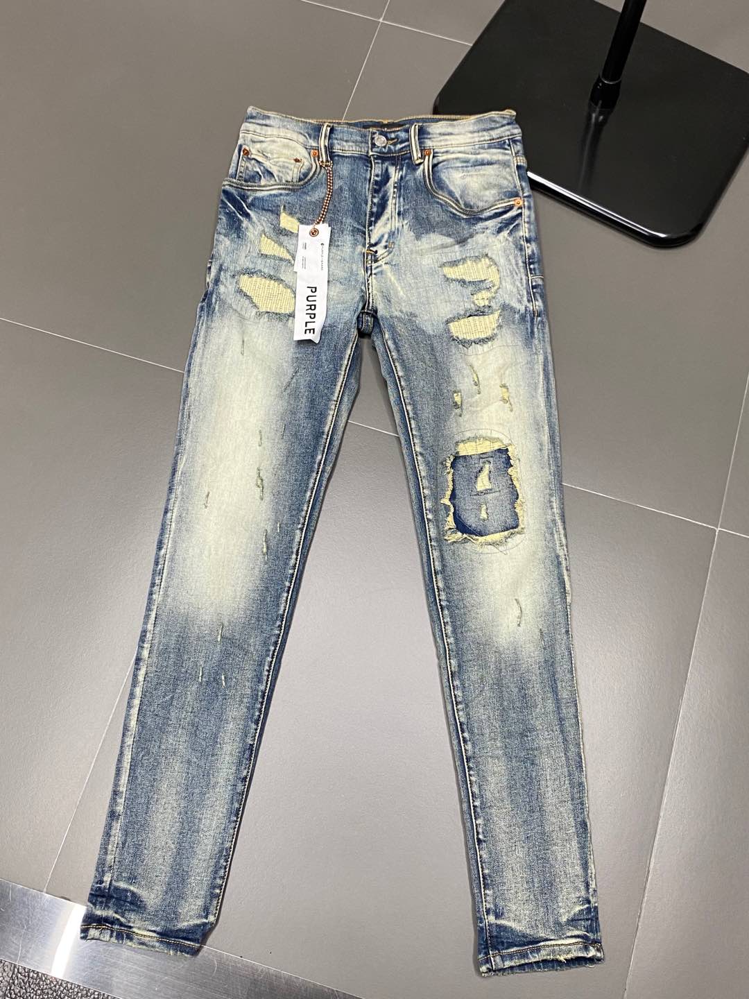  。PurPle Brand💥独家专供新款 修身款 小直筒 牛仔裤👖高端版本！专柜 面料 透气舒适度高，