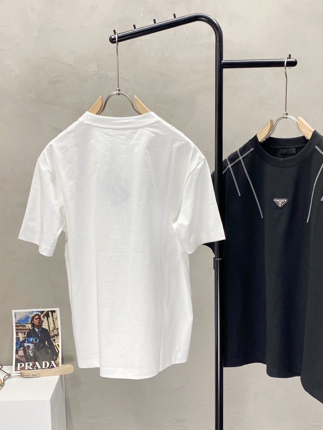  。Prada普拉达💥独家专供新款原单男士休闲短袖 高端  高版本 时尚百搭爆款⚠️⚠️✨✨进口面料 手