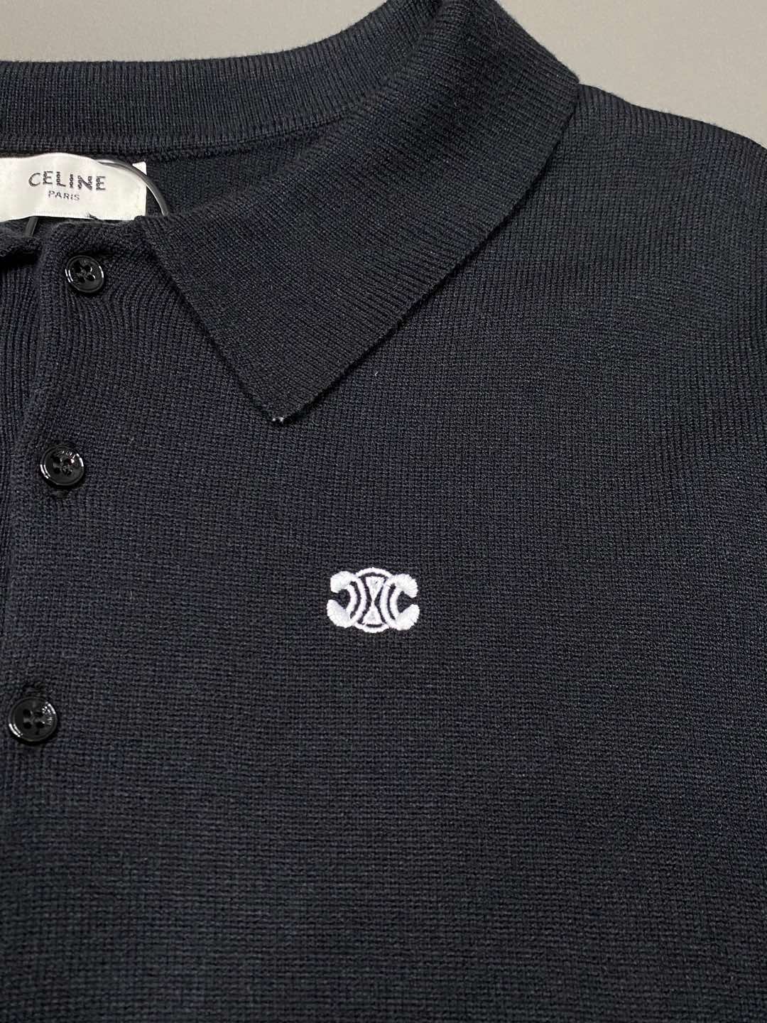    。CELINE赛琳💥独家专供新款原单男士休闲春夏针织短袖。高端  高版本 时尚百搭爆款⚠️⚠️✨✨