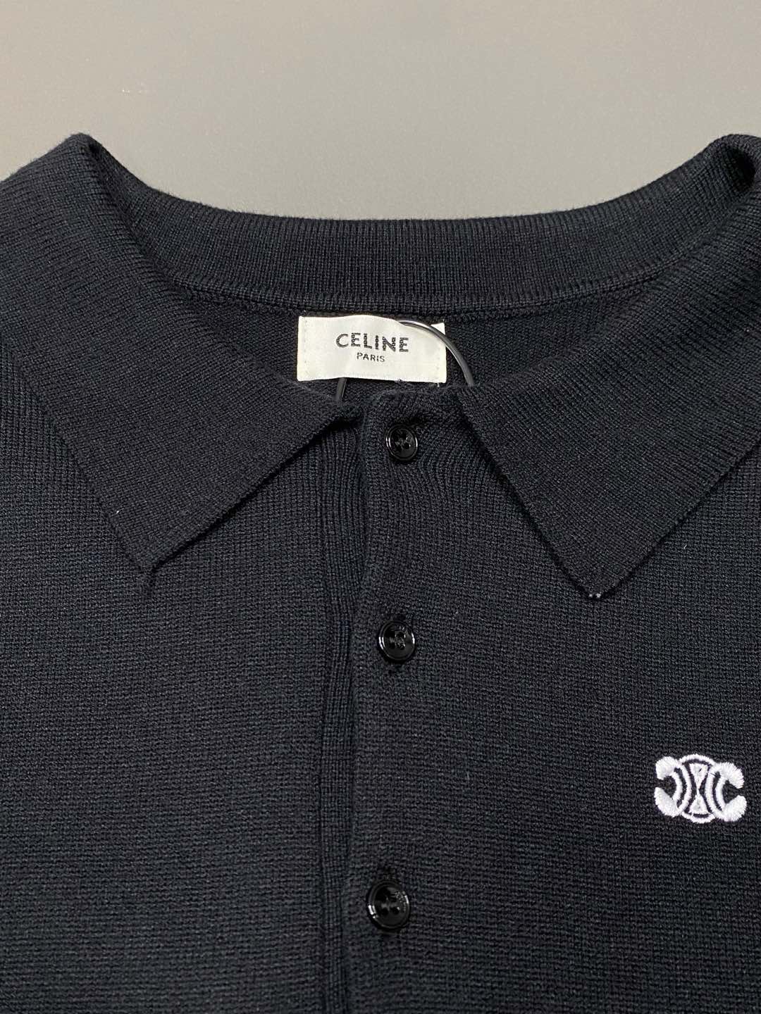    。CELINE赛琳💥独家专供新款原单男士休闲春夏针织短袖。高端  高版本 时尚百搭爆款⚠️⚠️✨✨