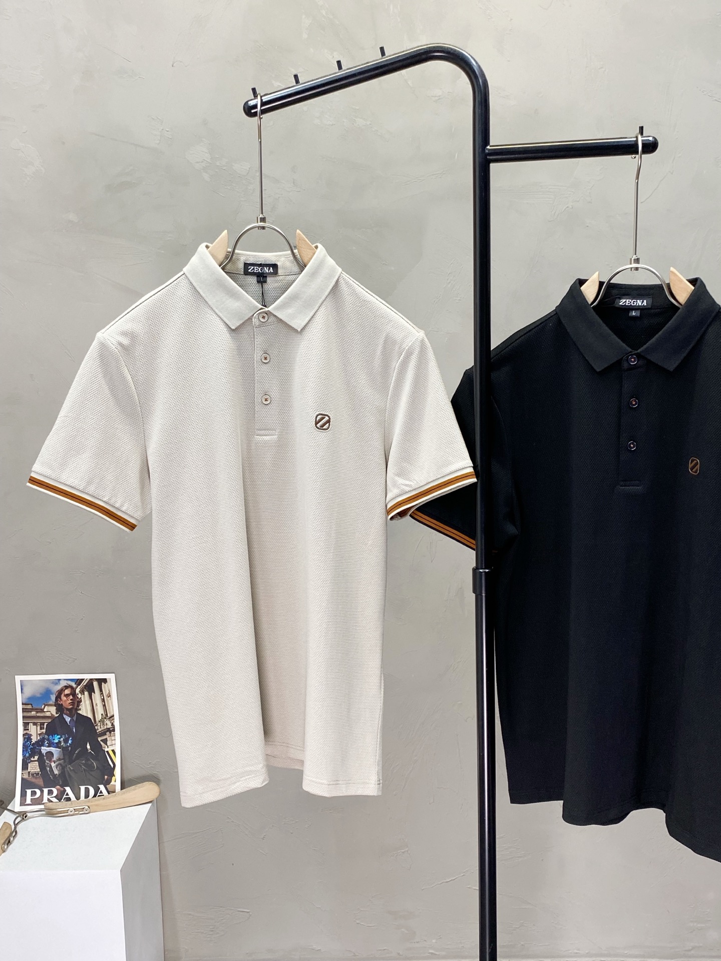 。ZEGNA杰尼亚💥独家专供新款原单男士休闲翻领短袖 高端  高版本 时尚百搭爆款⚠️⚠️✨✨进口面料 